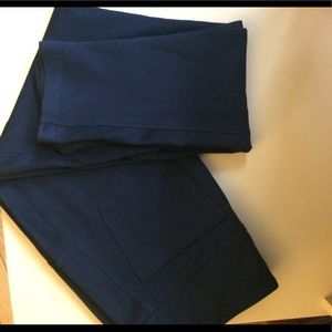 MUDD skinny pull on ponte pant faux suede